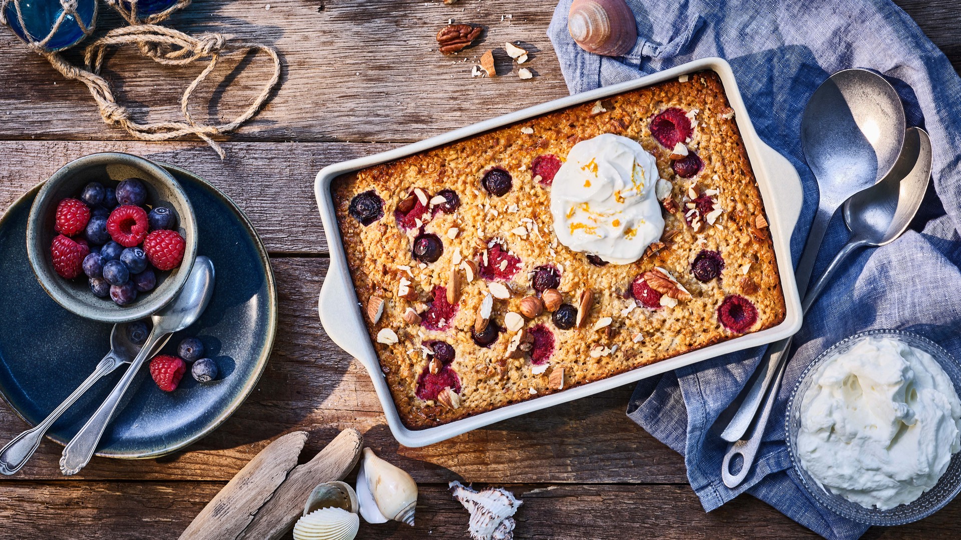 Baked Oats mit Himbeeren