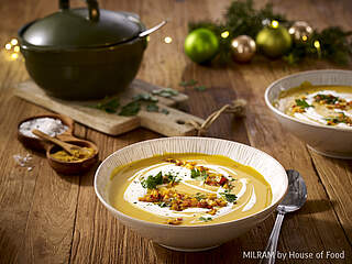 Rezept für Würzige Kartoffel-Kürbis-Suppe