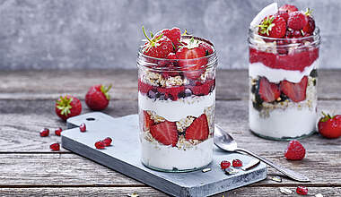 Overnight-Oats mit Quark im Glas