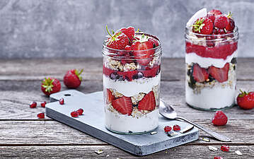 Overnight-Oats mit Quark im Glas