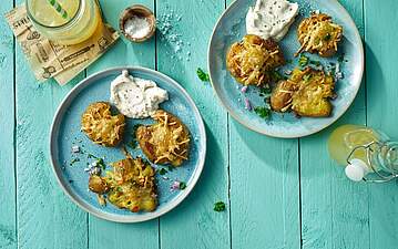 Vegetarische Smashed Potatoes