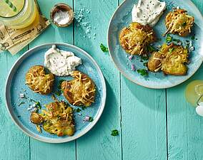 Rezept für Vegetarische Smashed Potatoes Vegetarische Smashed Potatoes