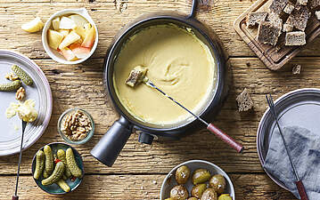 Würzig-kräftiges Käsefondue mit Weißwein