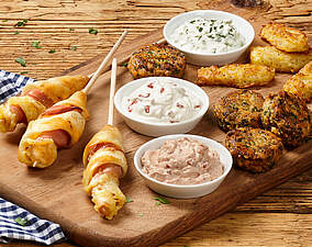 Rezept für Norddeutsche Tapas-Platte mit 3erlei Aioli Norddeutsche Tapas-Platte mit 3erlei Aioli