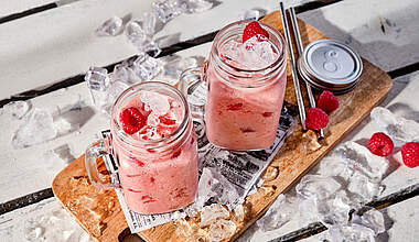 Fruchtiger Himbeersmoothie mit Sanddorn
