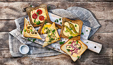 Überbackener Veggie-Toast