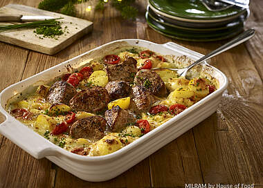 Saftiger Schweinefilet-Kartoffel-Auflauf