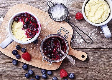 Low-Carb Tassenkuchen mit Quark