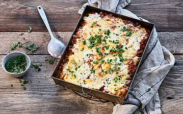 Vegetarische Lasagne mit proteinreichen Linsen