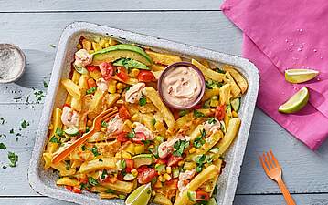 Loaded Fries mit Knobi&ChiliQuark
