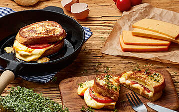 Herzhafter armer Ritter mit Müritzer Käse