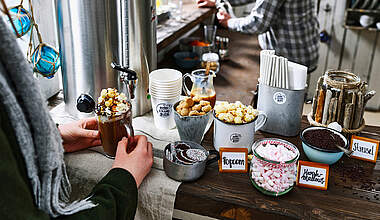 Hot Chocolate mit Karamell & Popcorn