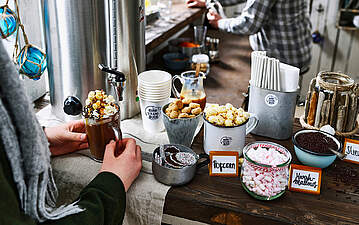 Hot Chocolate mit Karamell & Popcorn