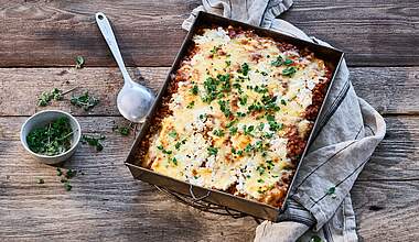 Vegetarische Lasagne mit proteinreichen Linsen