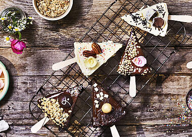 Cheesecake Sticks mit Schokoladen-Topping