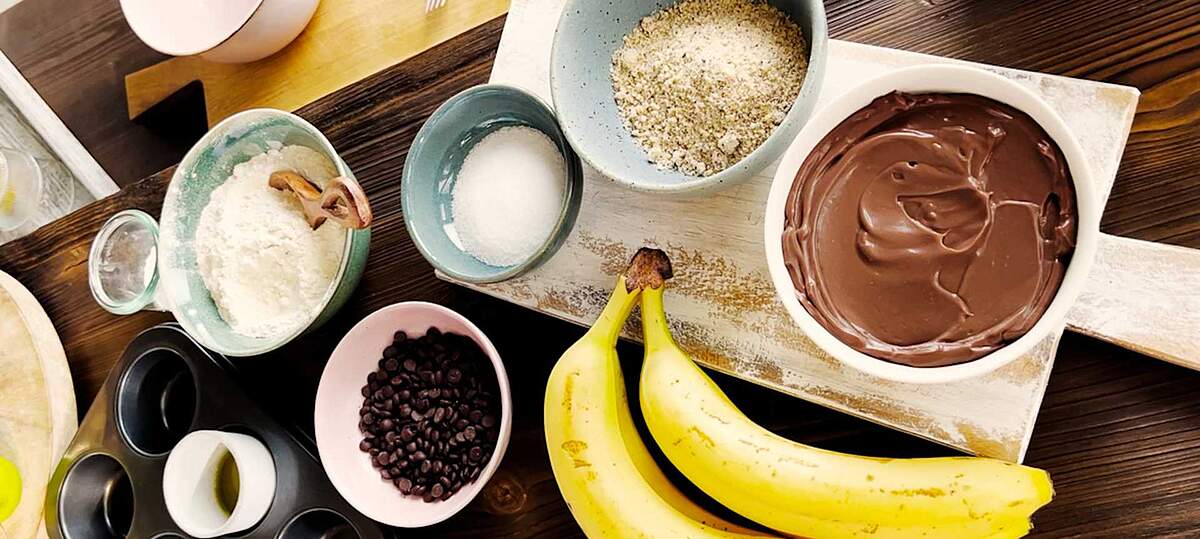 Rezeptbild für Supersaftige Schoko-Bananen-Muffins
