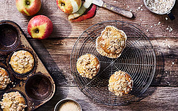 Saftige Apfel-Zimt-Hafer-Muffins