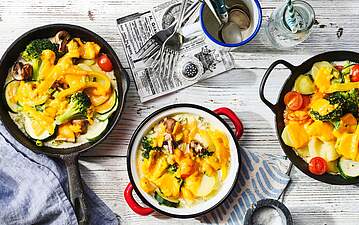 Gemüseauflauf aus Raclette-Resten