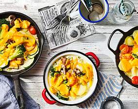 Gemüseauflauf aus Raclette-Resten
