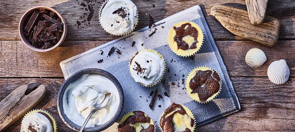 Rezeptbild für Brownie Cheese Cake Muffins