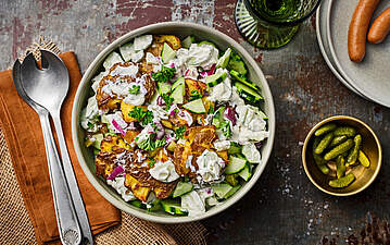 Smashed Potato Salat mit FrühlingsQuark
