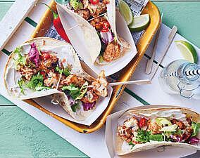 Vegane BBQ-Blumenkohl-Wraps