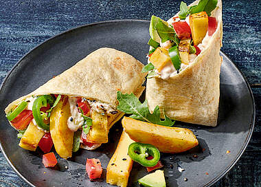 Schneller Veggie-Wrap: Grillkäse-Hotties mit Avocado & Aioli