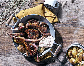 Lammkoteletts griechische Art