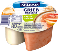 Griess Dessert Gartenfrüchte