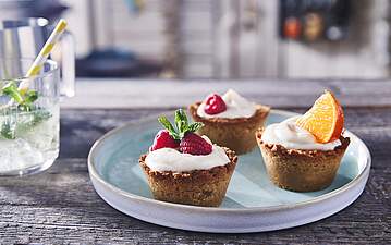 Käseküchlein mit Mandarinencreme-Füllung