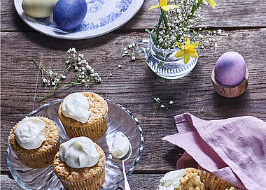 Karottenküchlein mit Schmand-Topping