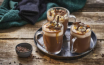 Heiße Schokolade mit Schuss