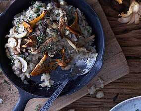 Pilzrisotto mit Champignons