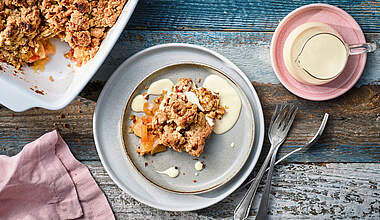 Apple Crumble mit Mandeln und Zimt