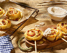 Schnelle Pizzaschnecken als Partysnack