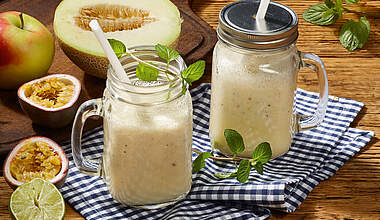Melonen-Zitrus-Smoothie mit Minze
