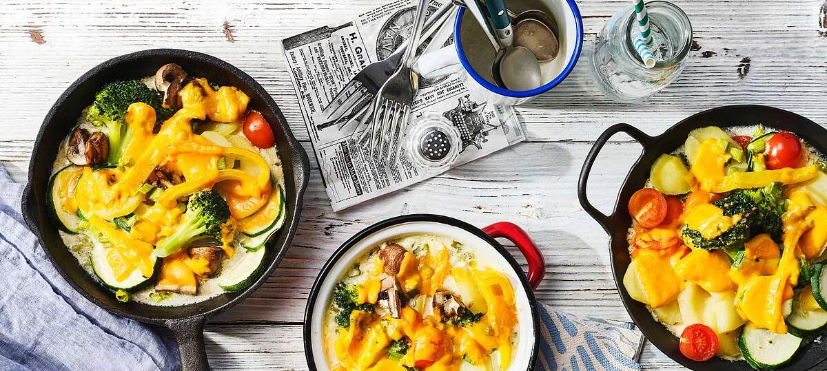 Rezeptbild für Gemüseauflauf aus Raclette-Resten