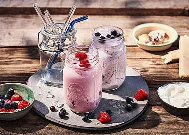 Himbeer-Protein-Shake mit MagerQuark