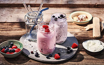 Himbeer-Protein-Shake mit MagerQuark