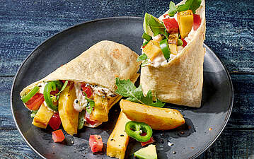 Schneller Veggie-Wrap: Grillkäse-Hotties mit Avocado & Aioli