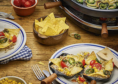 Raclette-Pfännchen Fiesta Mexicana mit saftigem Hackfleisch