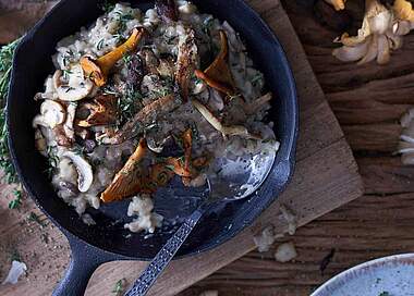 Pilzrisotto mit Champignons