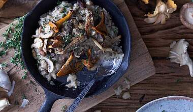Pilzrisotto mit Champignons