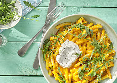 Veganes Kürbis Mac 'n' Cheese