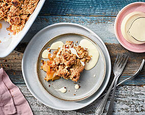 Rezept für Apple Crumble mit Mandeln und Zimt Apple Crumble mit Mandeln und Zimt