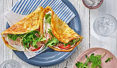 Low Carb Protein Wraps mit Schinken