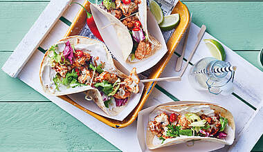 Vegane BBQ-Blumenkohl-Wraps