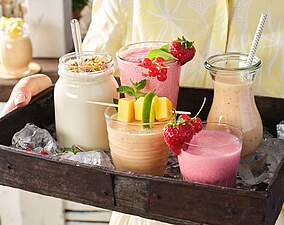 Rezept für Fruchtige Buttermilch Lassis Fruchtige Buttermilch Lassis