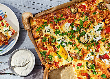 Proteinreiche Frittata mit Körnigem Frischkäse