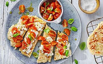 Bruschetta mit Eiweißbrot